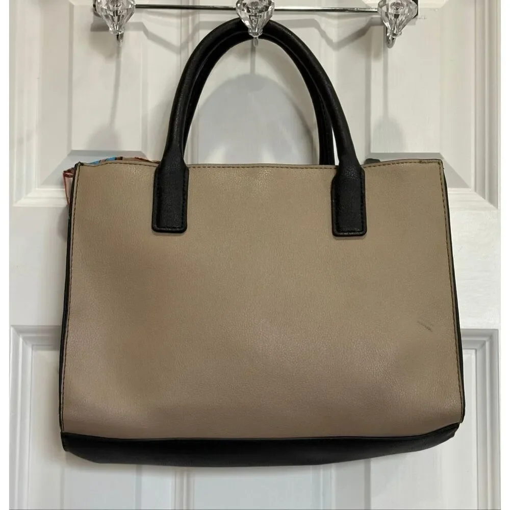 NINE WEST - EUC Tri-Color Tailored Faux Leather Satchel. Organization Galore